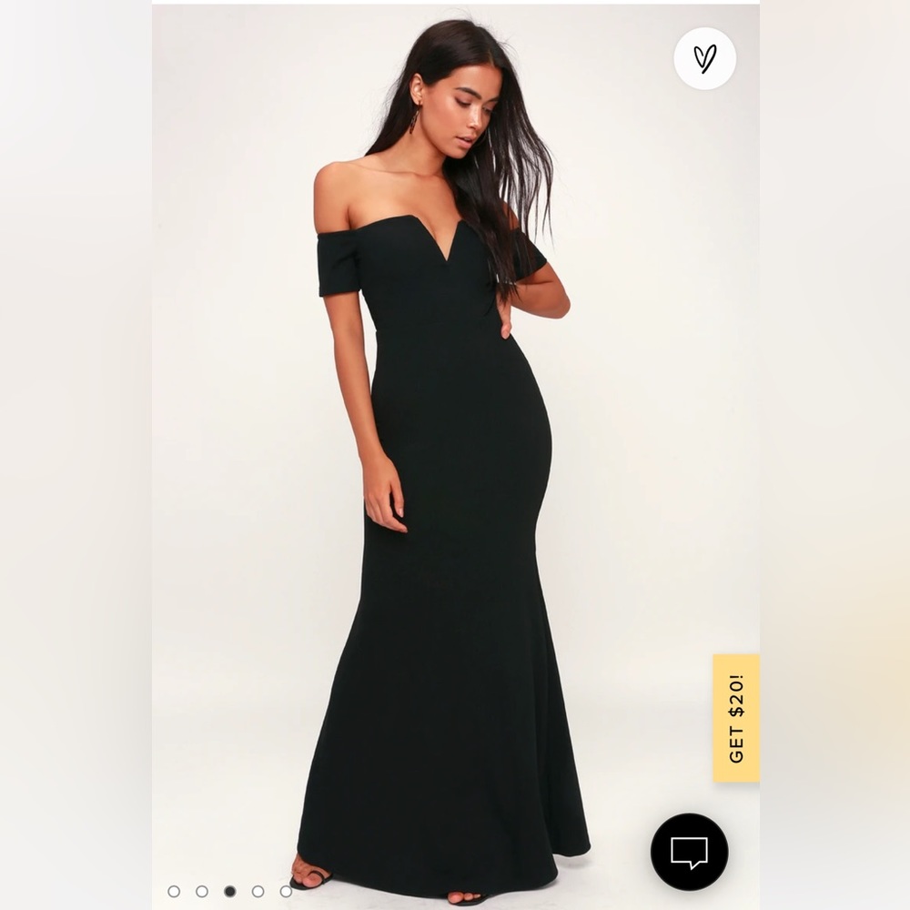 Lynne black off the shoulder dress